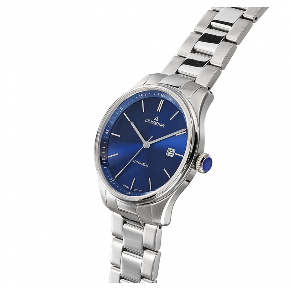Dugena 4461090 Milano Automatik, Edelstahl, bombiertes Saphirglas