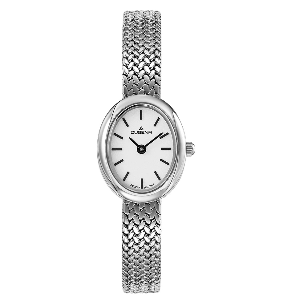 Dugena Damen Armbanduhr 4461277 Ella silberfarben, 19x22mm