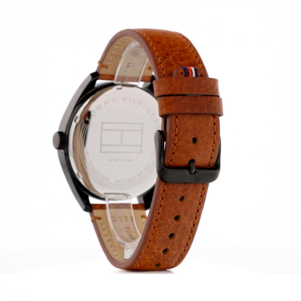 Tommy Hilfiger 1791372 Herren Armbanduhr 24h-Anzeige, Lederband