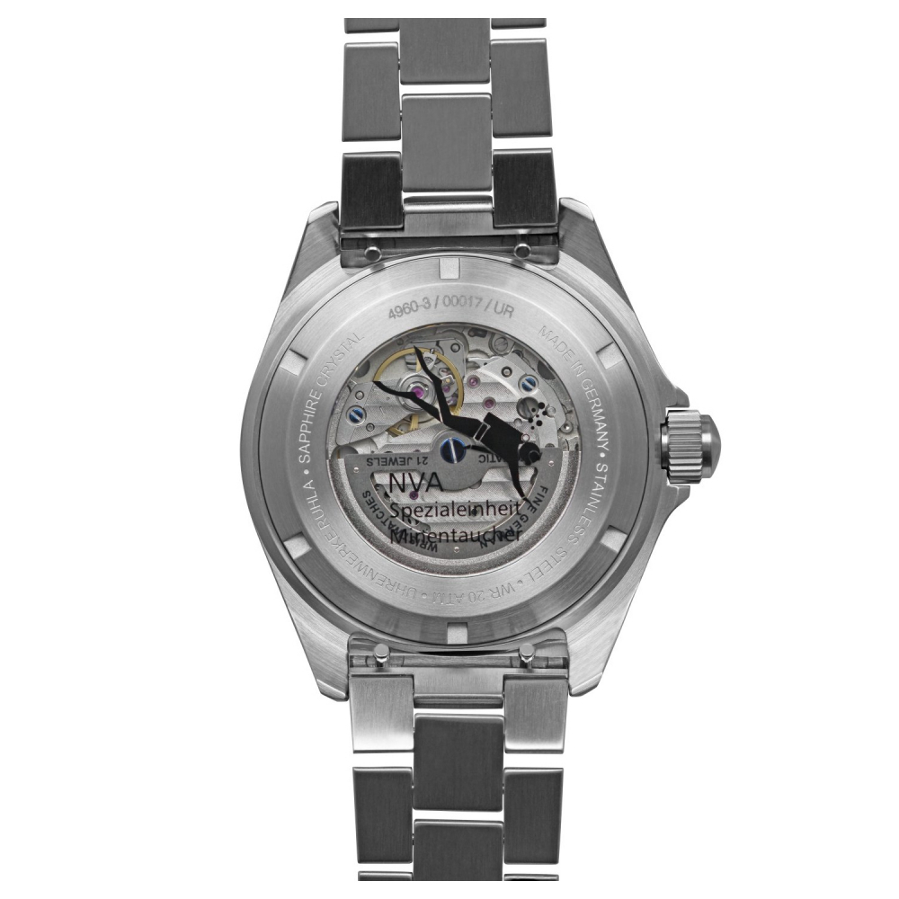 Ruhla 4960M-3 NVA Kommando Minentaucher Automatik Uhr 60h Gangreserve, 20ATM
