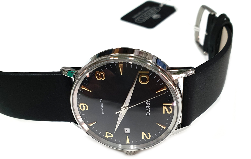 ARISTO Herren Armbanduhr Pforzheim Klassik 4H236-SCS Automatik Selita-Werk, 38,5mm