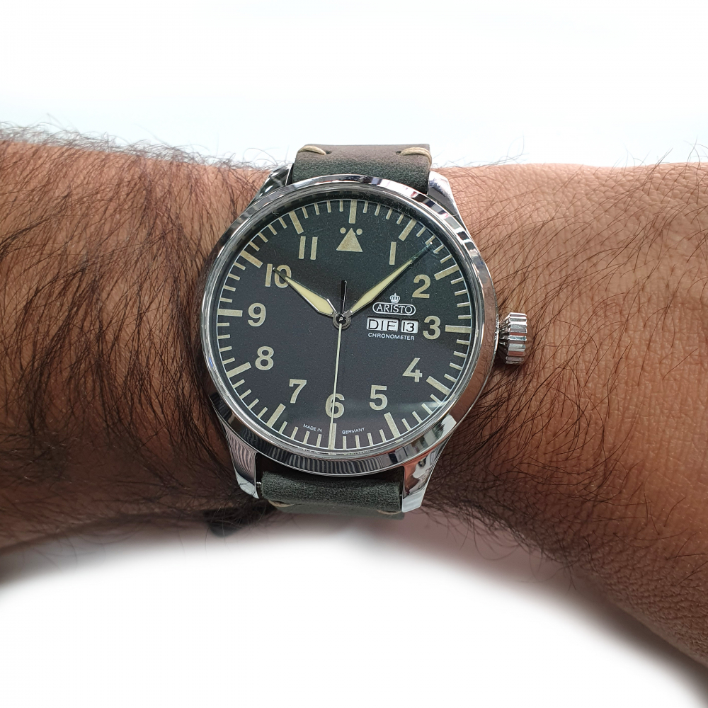 ARISTO 4H2836VL Herren Armbanduhr Vintage 47 Chronometer ETA-Automatik Day-Date