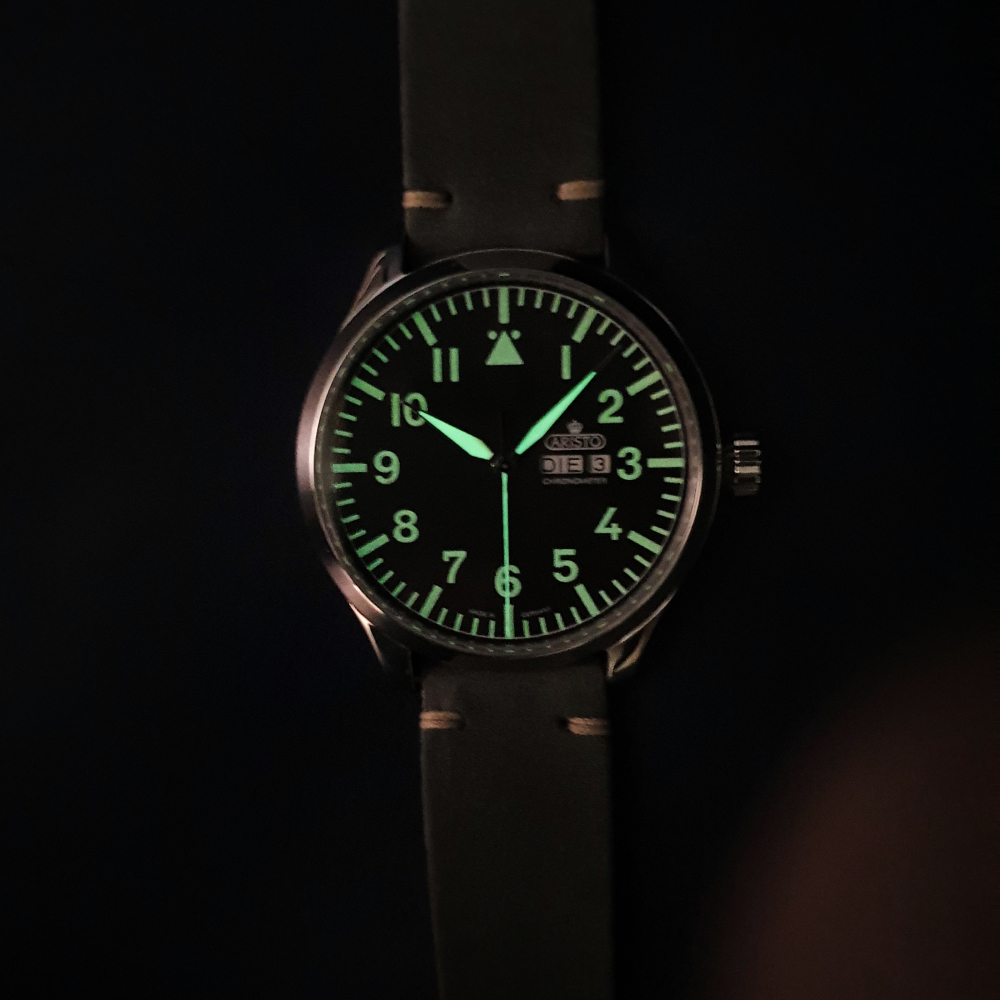 ARISTO 4H2836VL Herren Armbanduhr Vintage 47 Chronometer ETA-Automatik Day-Date