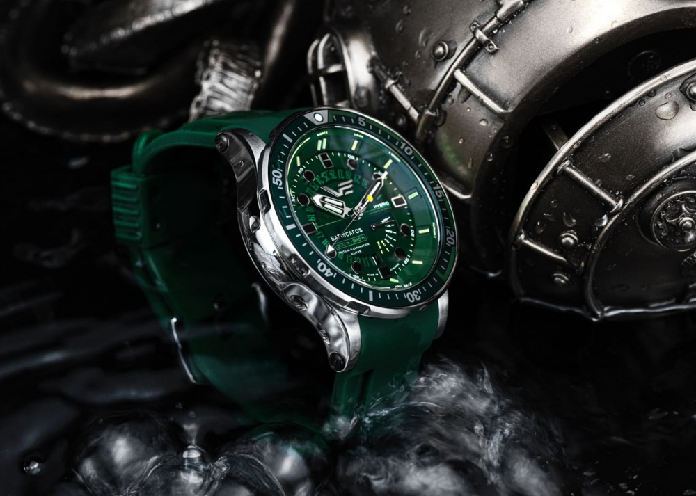 Vostok Europe Batiscafos Hybrid PX84-​511A770, 2x Bänder, 30ATM, Tritium