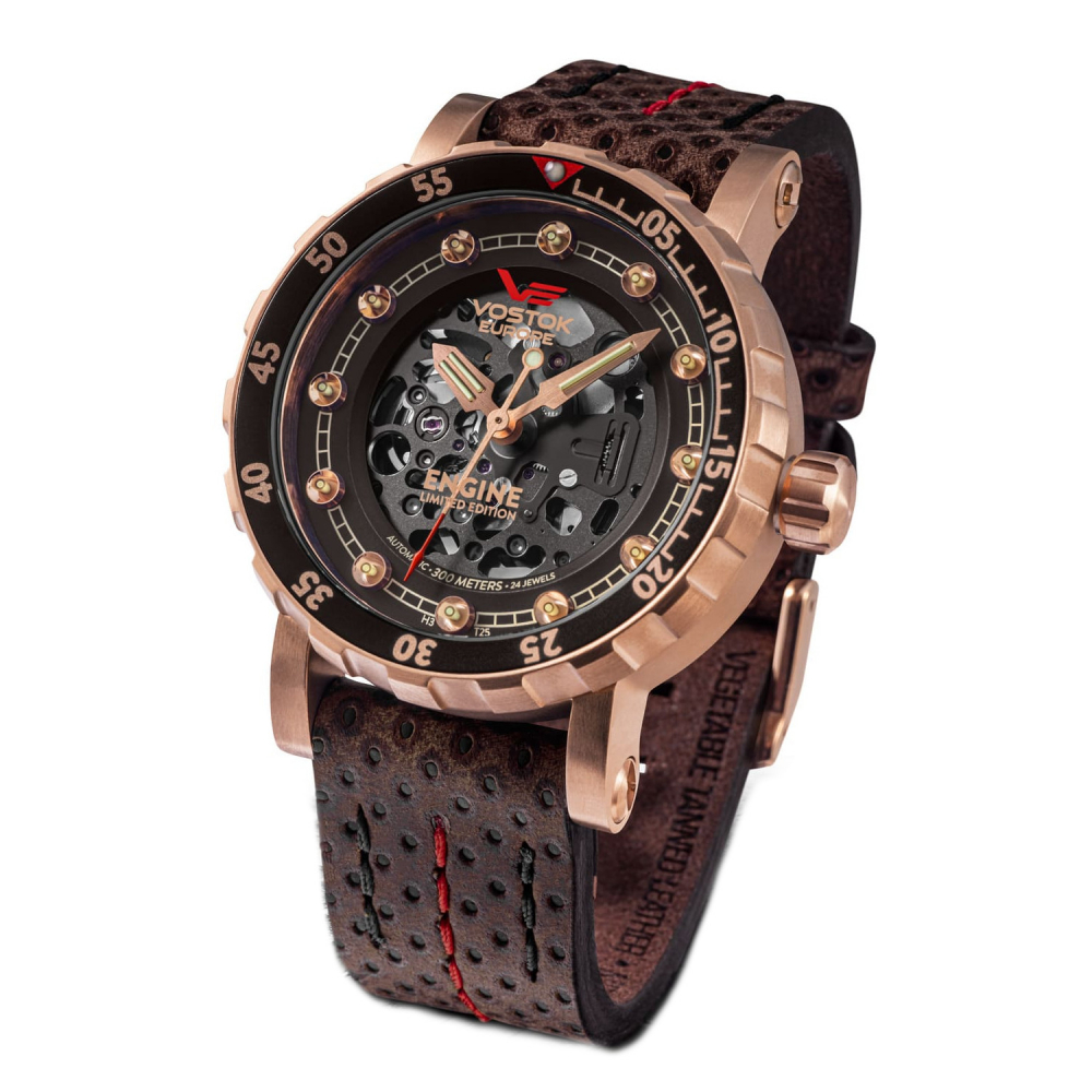 Vostok Europe NH72-​571B648 Engine Skelett Automatik Uhr Limited Edition  30ATM