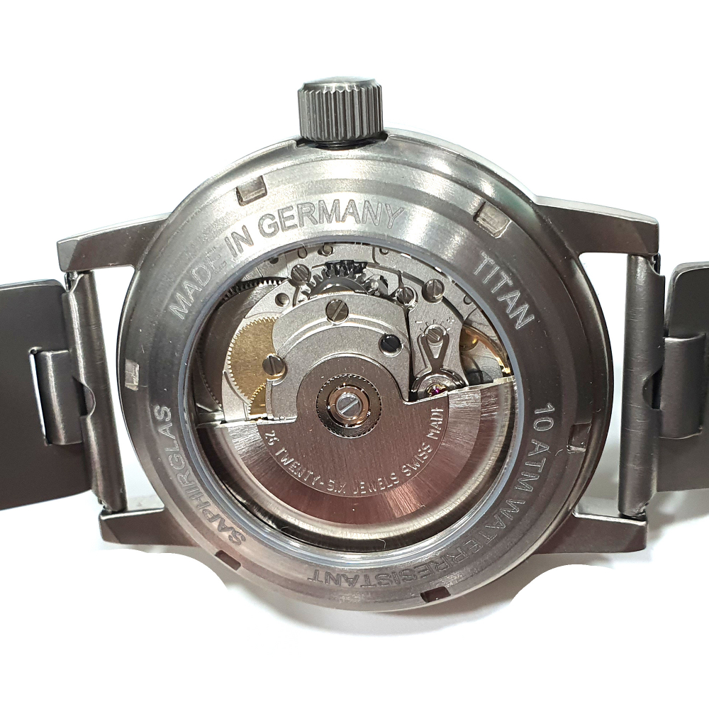ARISTO Herren Armbanduhr Automatik 5H92TIB U-Boot Uhr, Titan Saphirglas