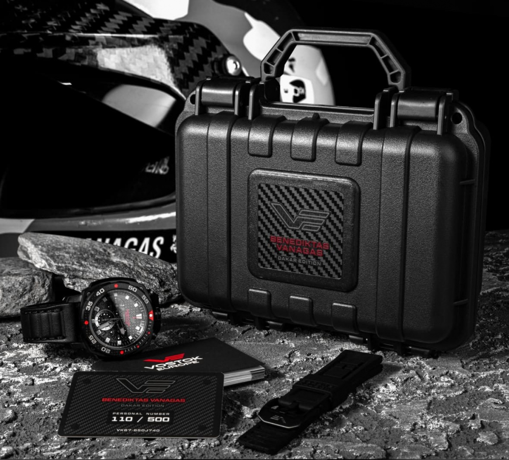 Vostok Europe Uhr VK67-​650J740 'Benediktas Vanagas Dakar Edition 2024' Titanium Chrono