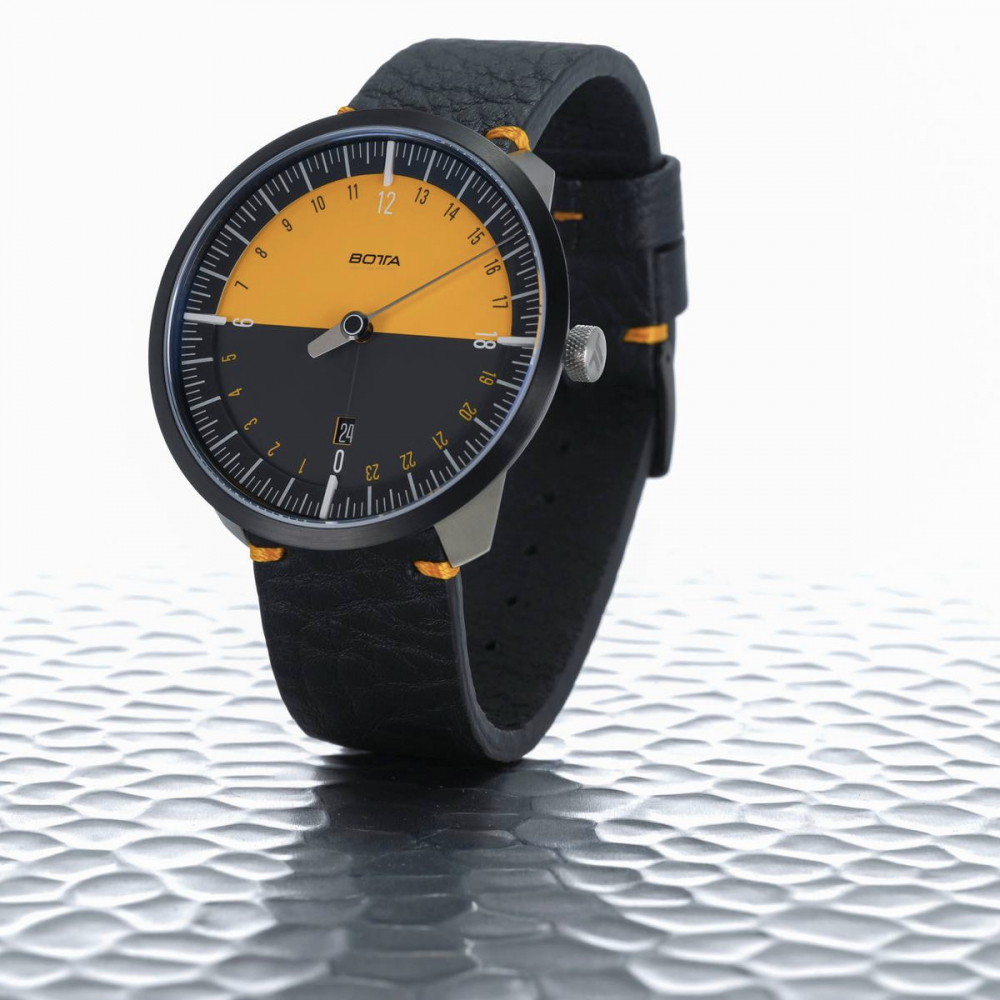 Botta Einzeigeruhr UNO 24 Quarz Edition-15 von BOTTA, 24 Stunden, Titan, Saphirglas, 45mm