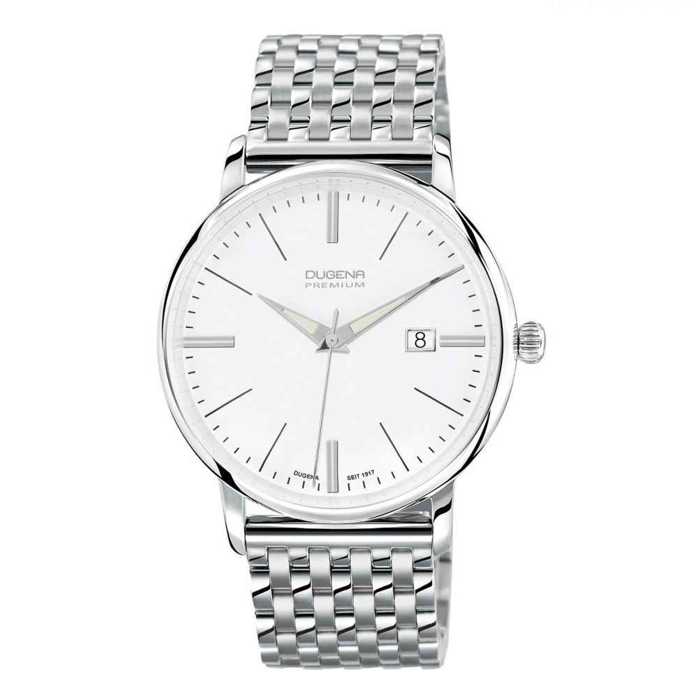 DUGENA Premium Festa Herren Armbanduhr 7000166 Saphirglas Datum