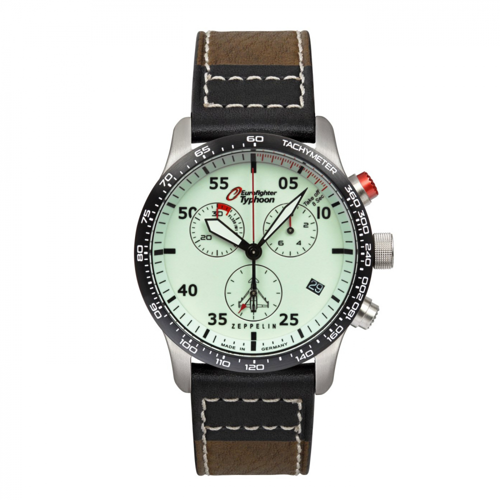 ZEPPELIN Fliegeruhr 7298-5 Eurofighter Typhoon Chronograph Eta-Quarzwerk