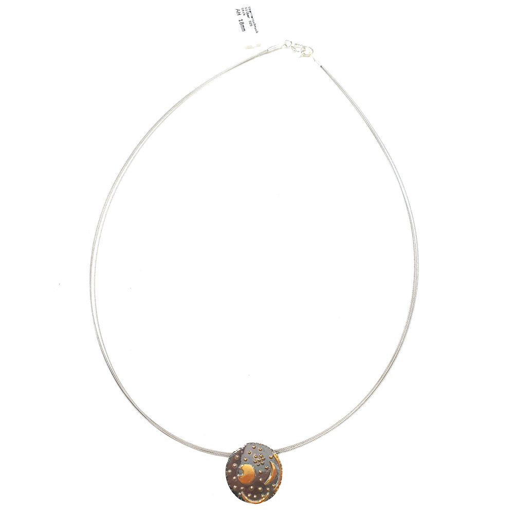 Himmelsscheibe von Nebra 18mm Sternenschmuck Silber Anhänger