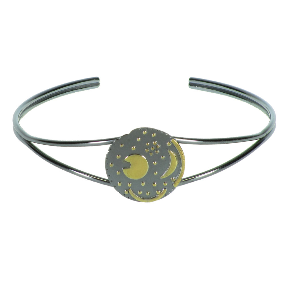 Armreif 18mm Himmelsscheibe von Nebra Sternenschmuck 925-Silber Armspange