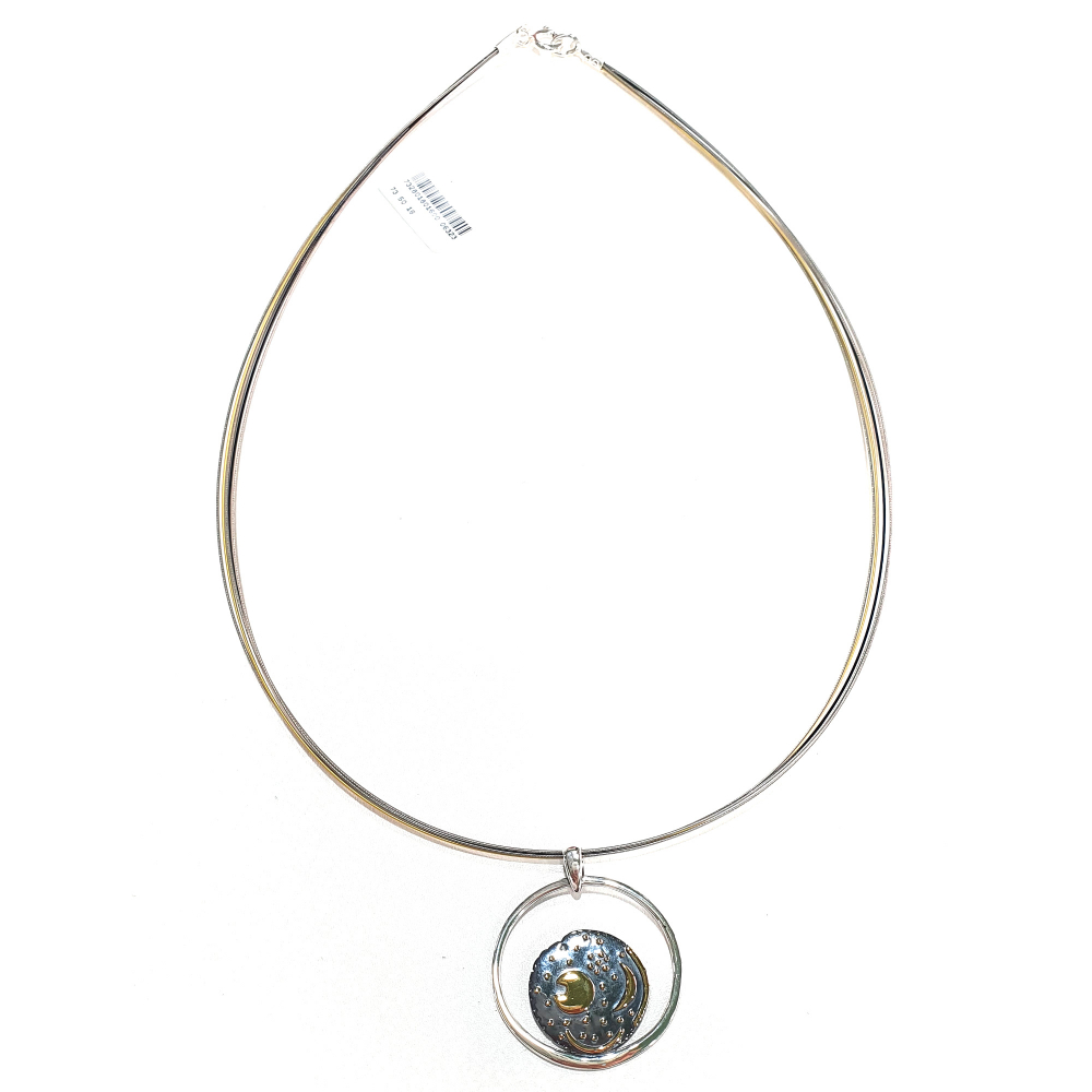 Himmelsscheibe von Nebra Sternenschmuck Silber Anhänger Horizontbogen 18mm, Kette
