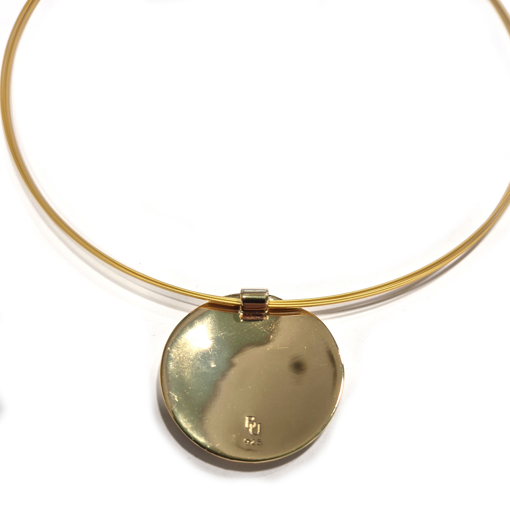 Himmelsscheibe von Nebra 30mm grün emailliert Sternenschmuck Silber Anhänger