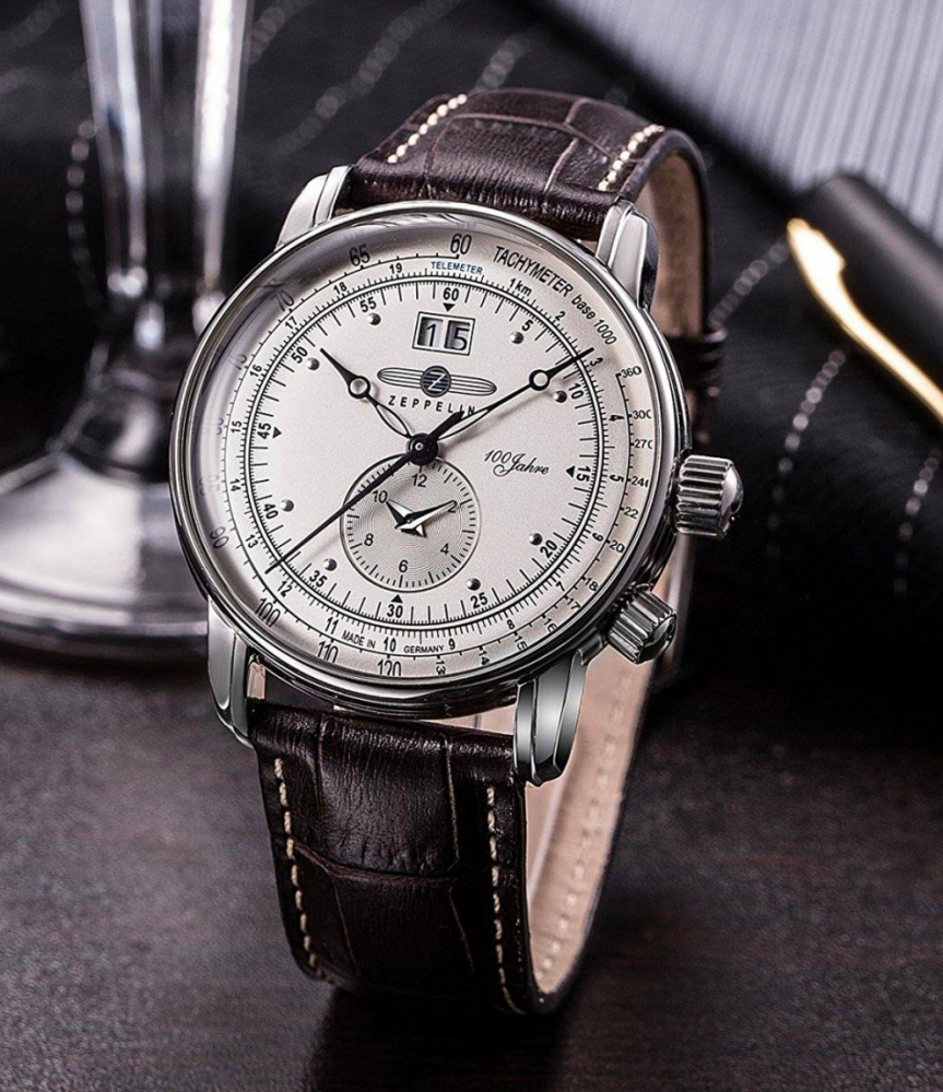 Zeppelin 7640-1 Herrenuhr 100 Jahre Zeppelin Dual-Time, Big-Date