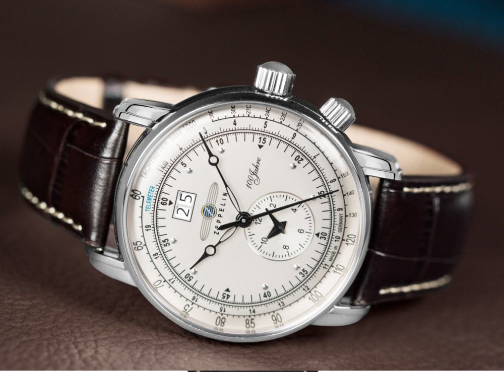 Zeppelin 7640-1 Herrenuhr 100 Jahre Zeppelin Dual-Time, Big-Date