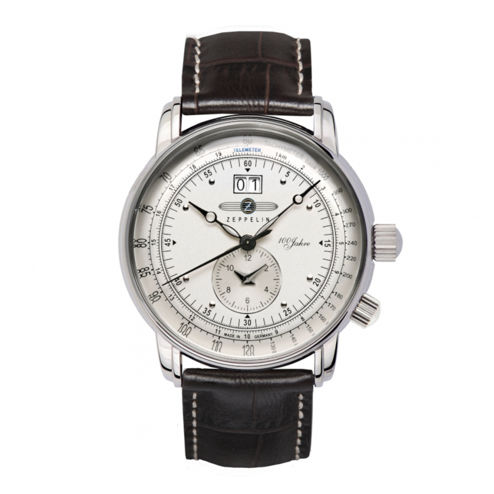 Zeppelin 7640-1 Herrenuhr 100 Jahre Zeppelin Dual-Time, Big-Date