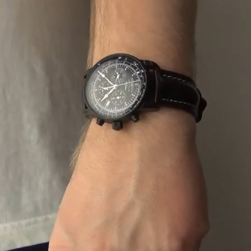B-Ware - ZEPPELIN 7678 Herren Armbanduhr 100 Jahre Zeppelin schwarz, Alarm, Chrono
