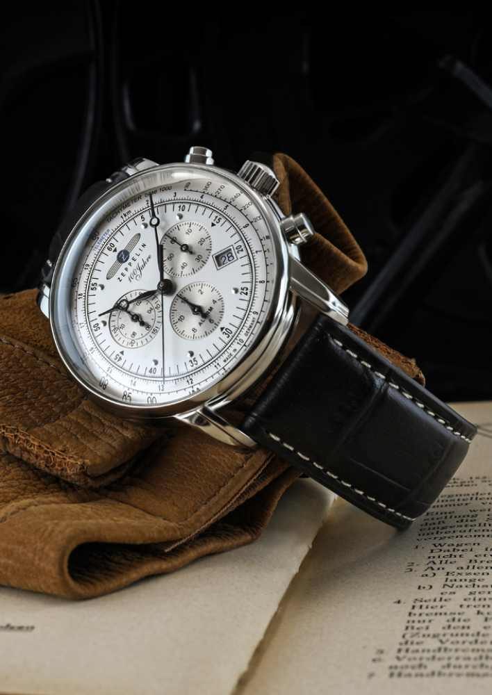 Zeppelin 7680-1 Herrenuhr Alarm Chronograph 100 Jahre Zeppelin