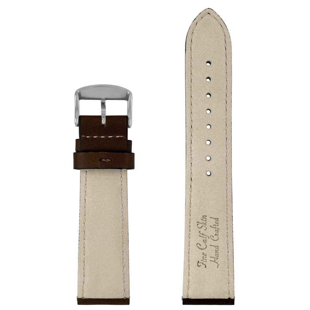 Zeppelin 22mm Ersatzband, Wechselband Leder, braun, Uhrenband