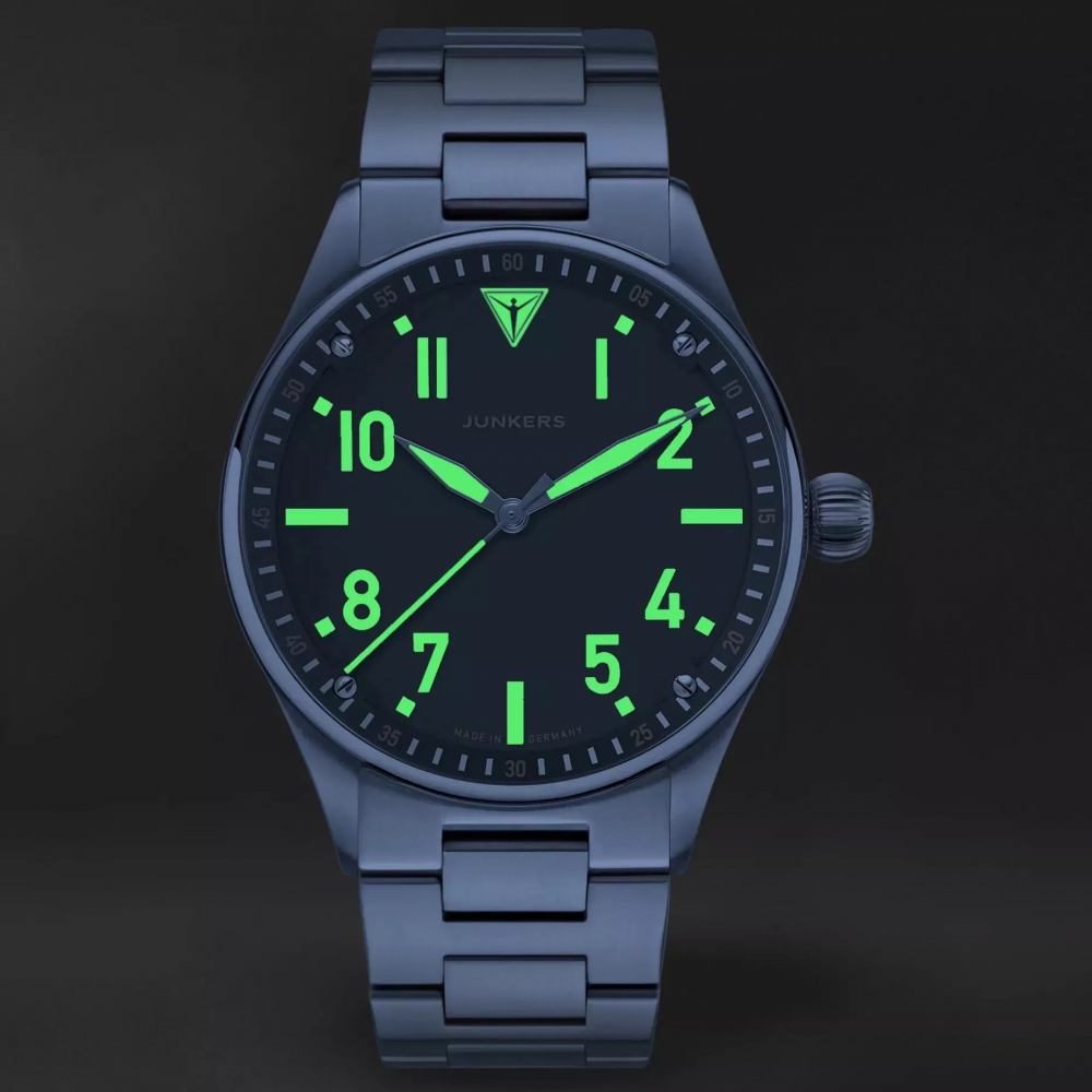 Junkers Armbanduhr 9.02.01.06.M Serie Junkers Flieger Edelstahl Saphirglas