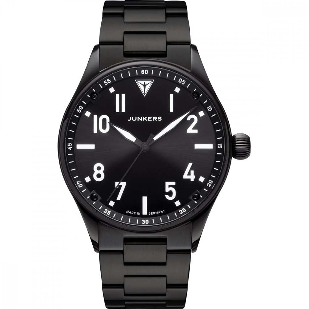 Junkers Armbanduhr 9.03.01.02.M Serie Junkers Flieger schwarz, Saphirglas