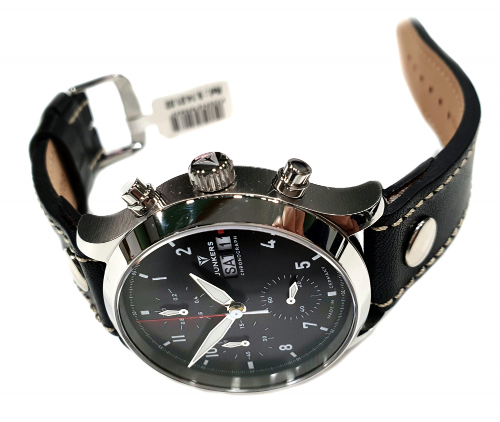 Junkers Cockpit 9.14.01.02 Chronograph Saphirglas Day-Date