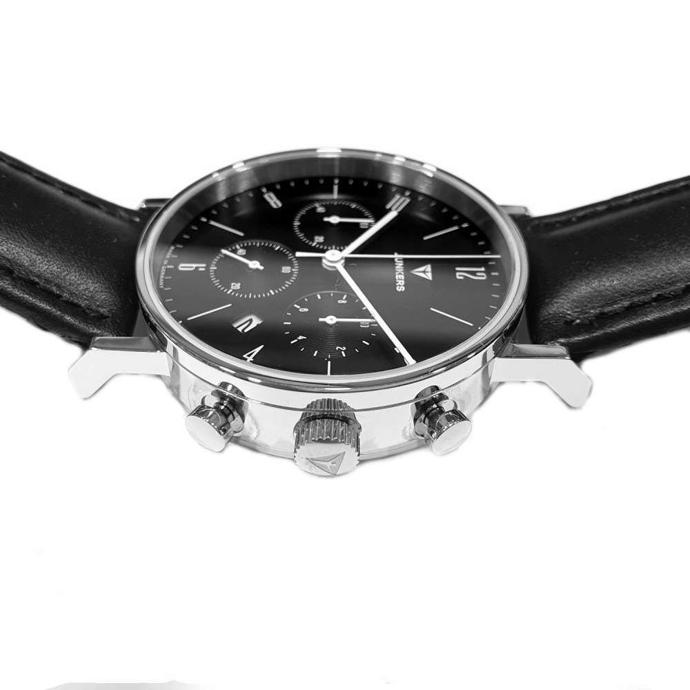 Junkers Herren Armbanduhr Dessau 9.19.01.02 Chronograph Lederband, Saphirglas
