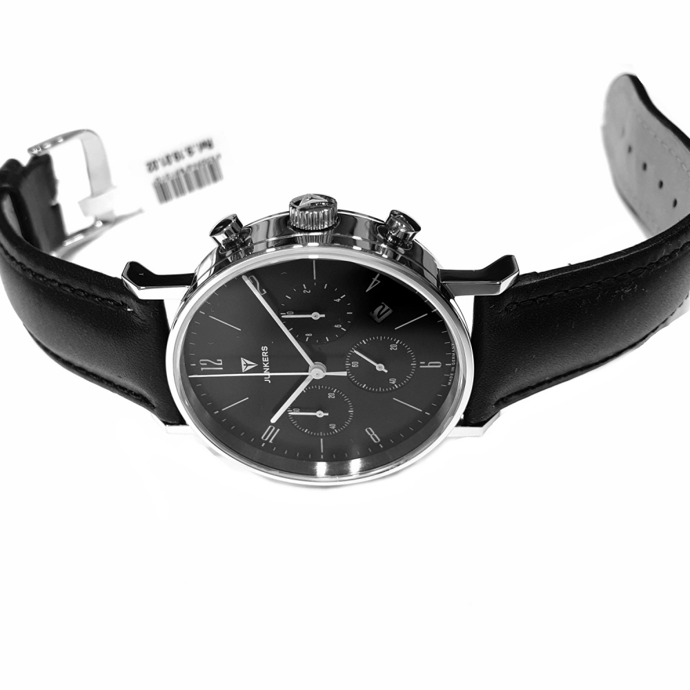Junkers Herren Armbanduhr Dessau 9.19.01.02 Chronograph Lederband, Saphirglas