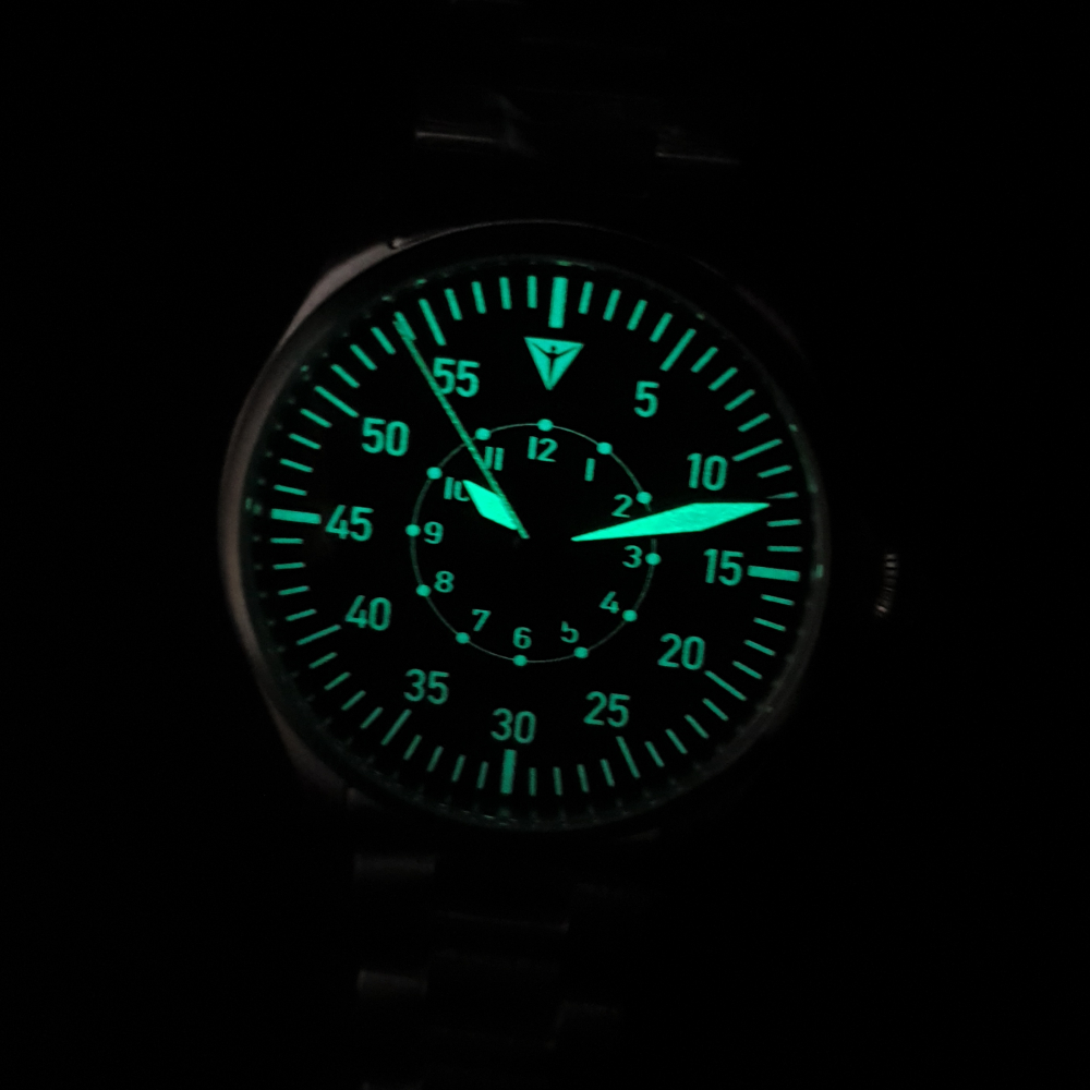 Junkers Herren Armbanduhr Baumuster 9.20.02.01 Fliegeruhr Beobachteruhr, Saphirglas