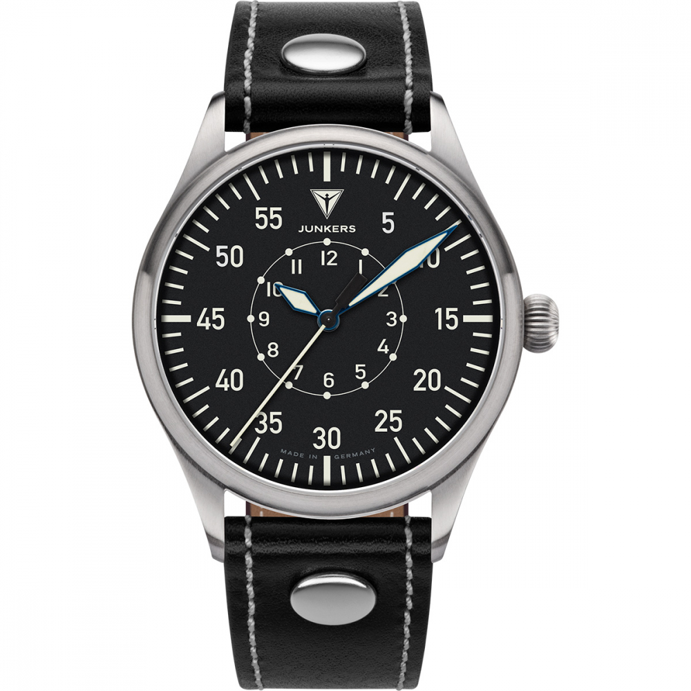 Junkers Herren Armbanduhr Baumuster 9.20.02.02 Fliegeruhr Beobachteruhr, Saphirglas