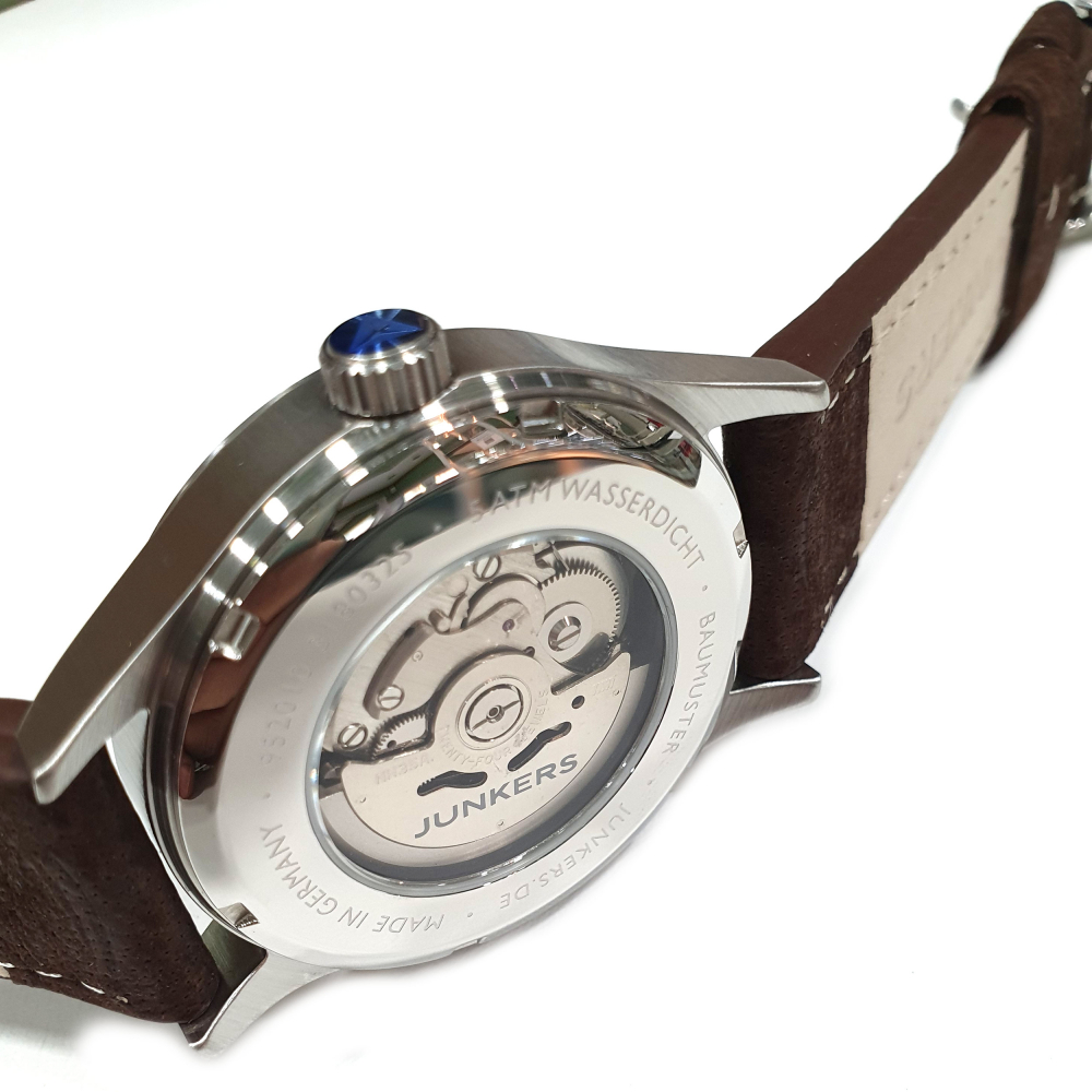 Junkers Herren Automatik Armbanduhr Baumuster 9.52.01.01 Fliegeruhr Beobachteruhr