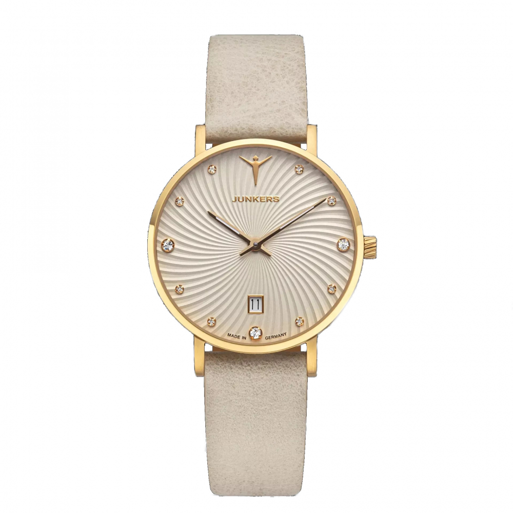 Junkers Damen Armbanduhr 961.02.11 Annelise 34, Saphirglas, Ronda-Werk