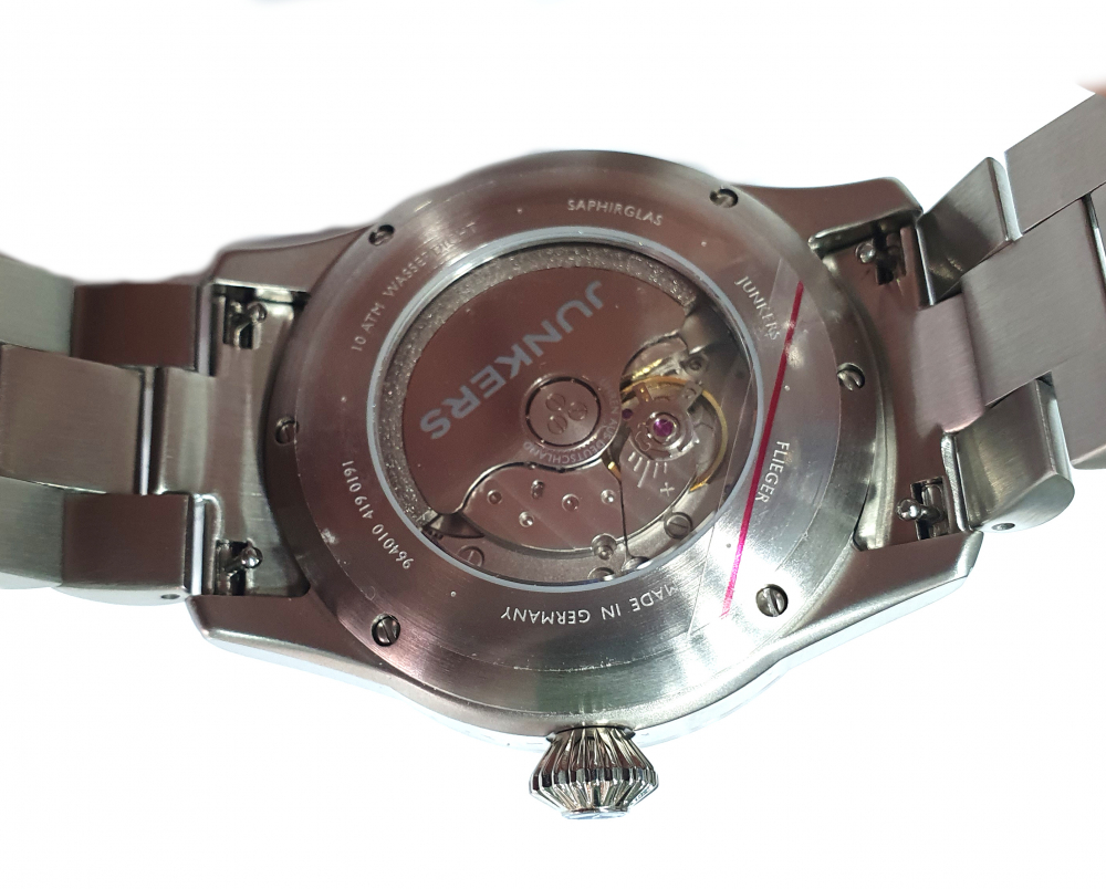 Junkers Flieger Gangreserve Herren Armbanduhr 9.64.01.01.M Saphirglas 42mm