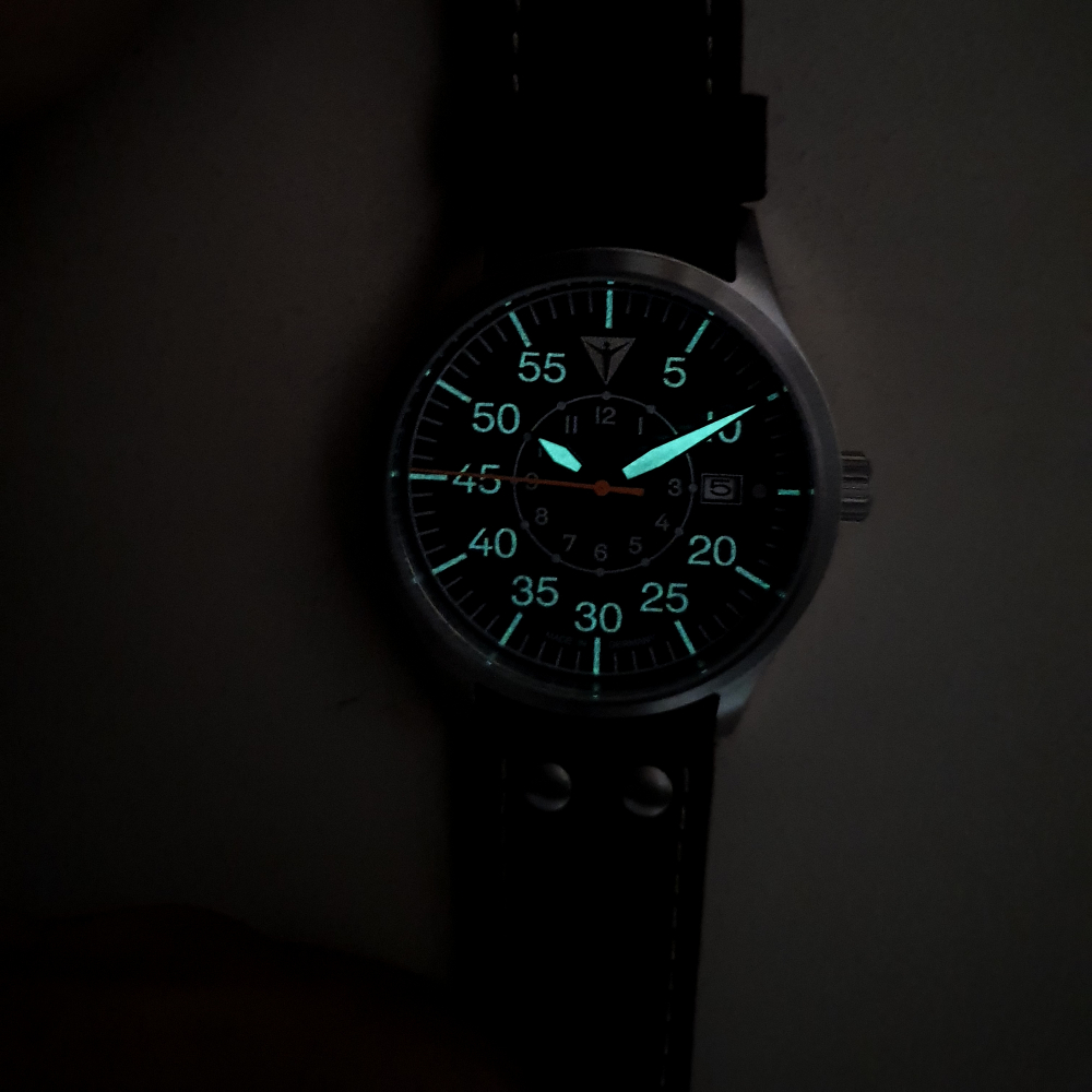 Junkers Herren Automatik Uhr Baumuster 9.52.01.06 Fliegeruhr Beobachteruhr grün