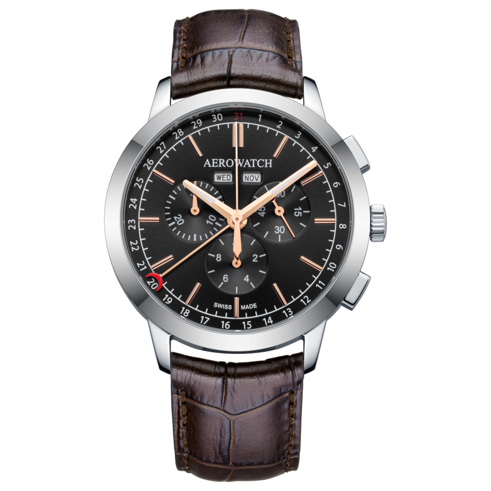 AEROWATCH Armbanduhr A 89992 AA03 Chronograph, Monat, Tag, Saphirglas