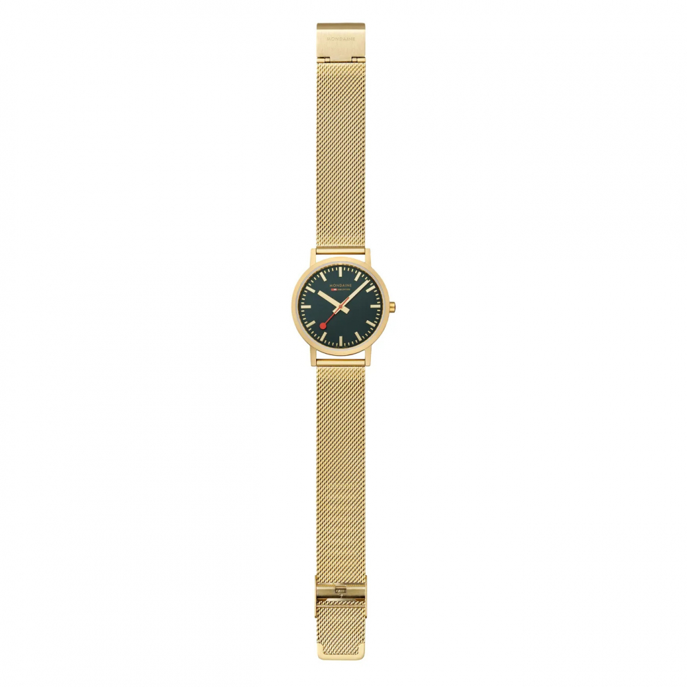MONDAINE Armbanduhr Classic A660.30314.60SBM, 36mm, Goldfarben, Milanaise