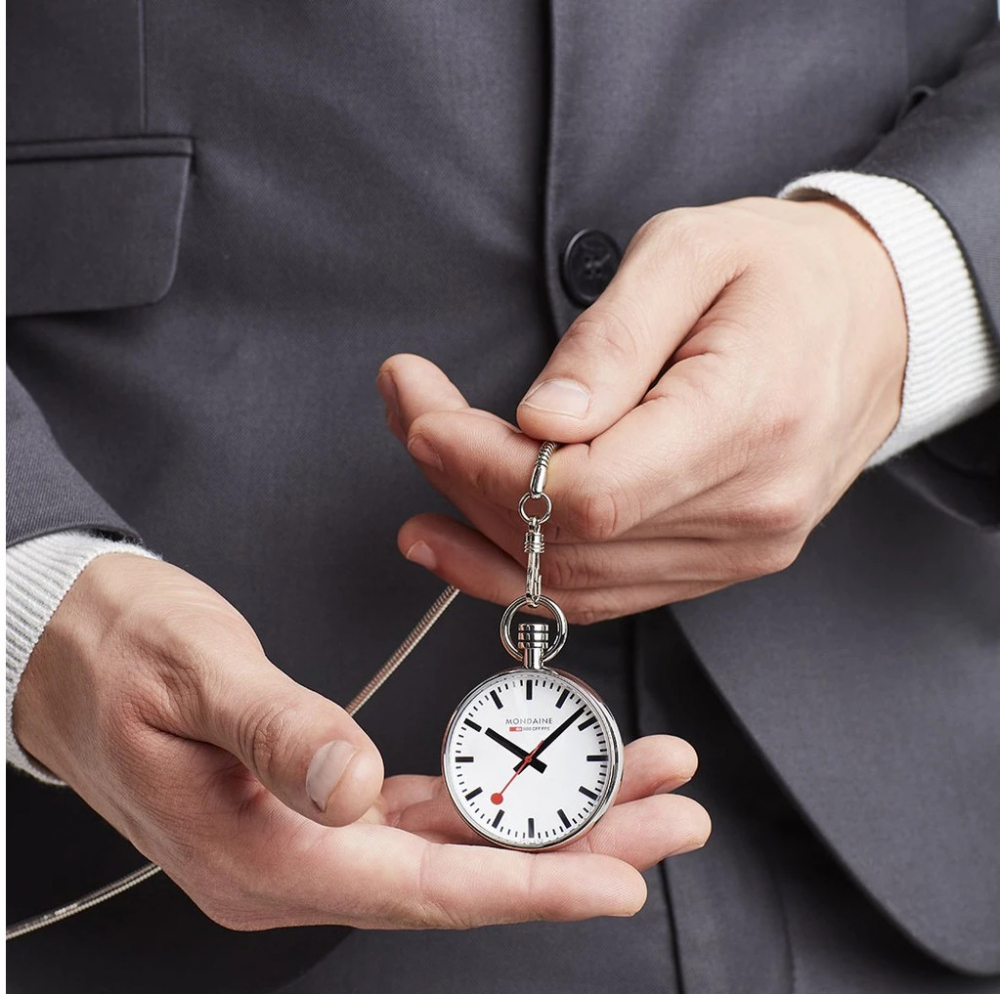 MONDAINE schweizer Taschenuhr A660.30316.11SBB pocket watch mit Kette