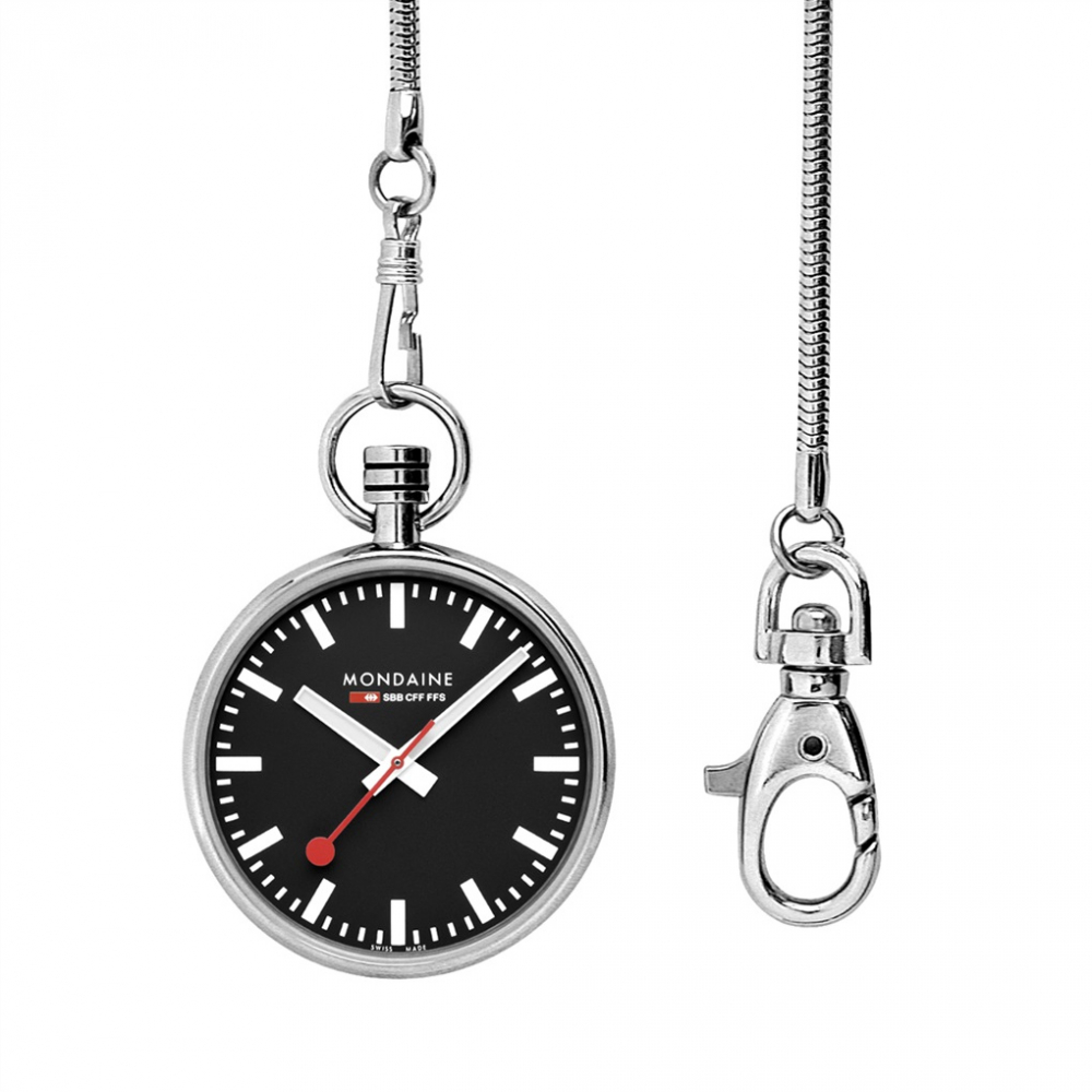 MONDAINE schweizer Taschennuhr A660.30316.11SBB pocket watch mit Kette