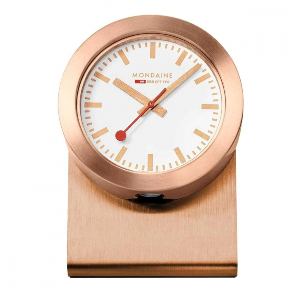 MONDAINE A660.30318.82SBK Magnet Clock als Tisch oder Anheftuhr rose 50mm