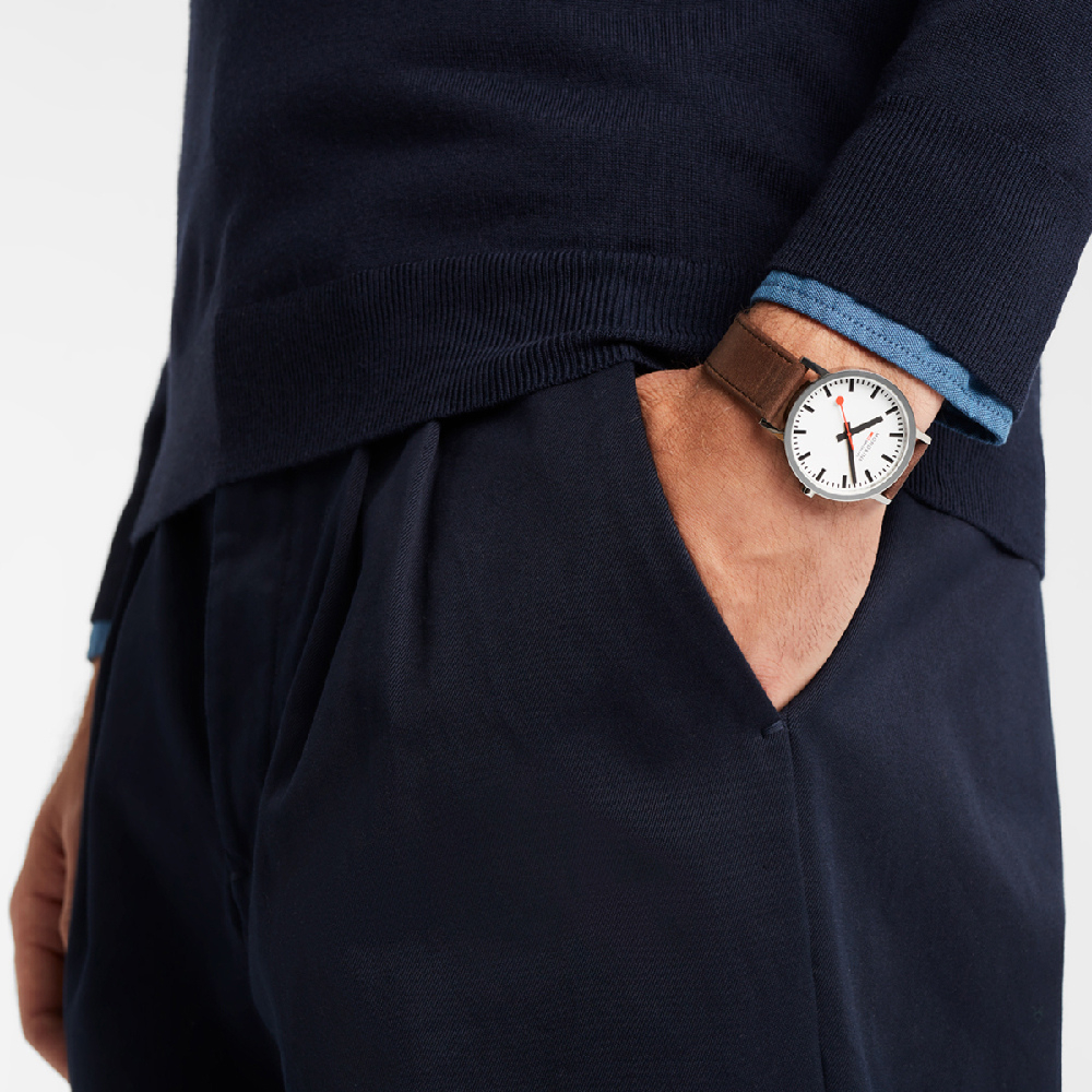 MONDAINE Armbanduhr Classic A660.30360.11SBG, 40mm, Leder