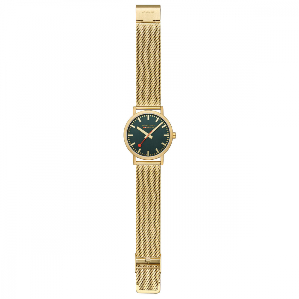 MONDAINE Armbanduhr Classic A660.30360.60SBM, 40mm, Goldfarben, Milanaise