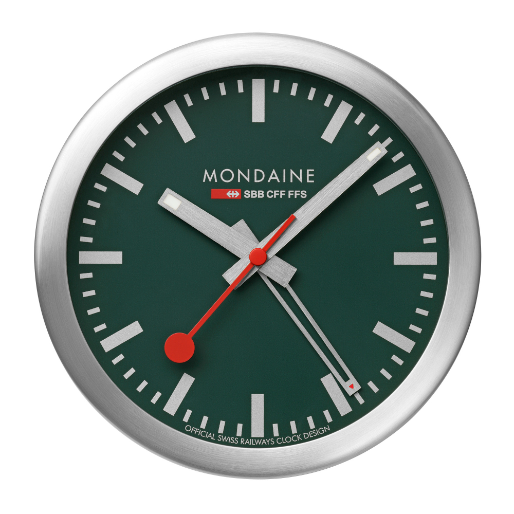 Mondaine Tischuhr Wanduhr Wecker A997.MCAL.66SBV grün