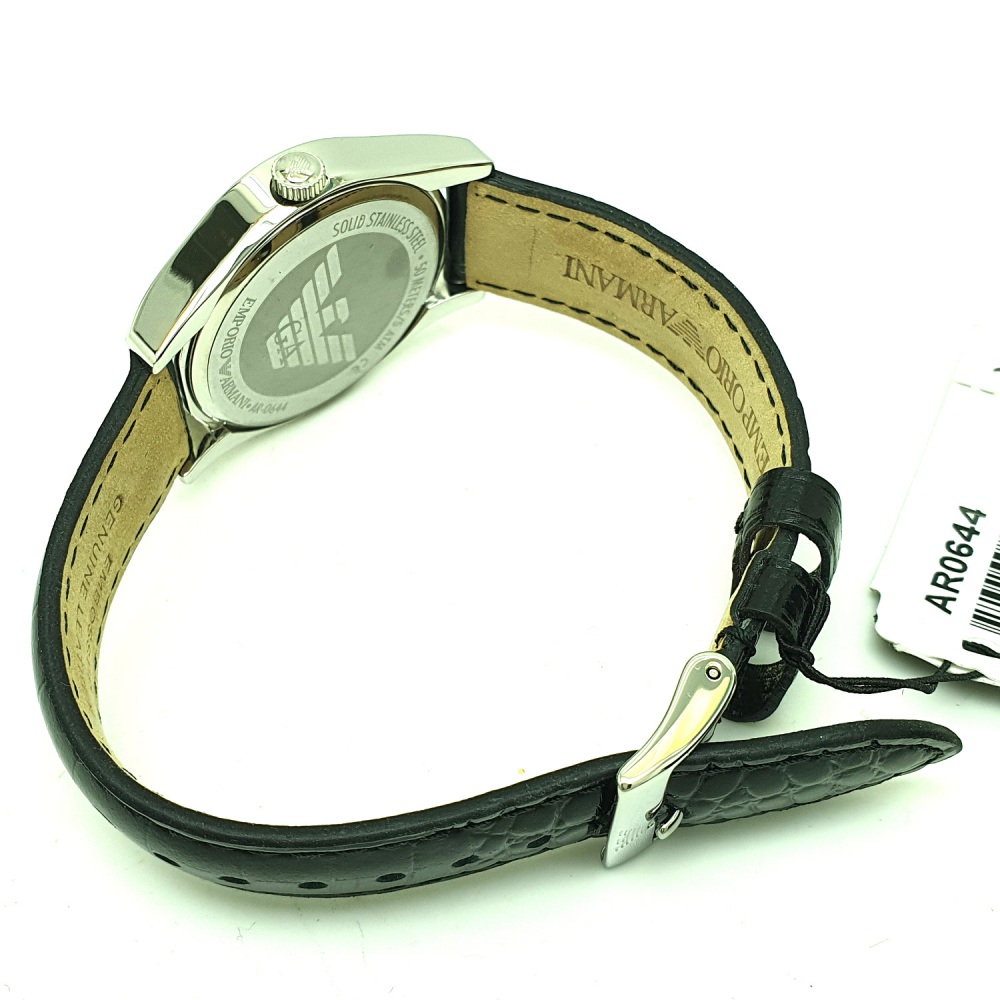 EMPORIO ARMANI elegante Damen Armbanduhr AR0644 Lederband
