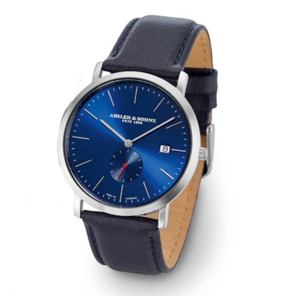 ABELER & SÖHNE AS1087 Herren Armbanduhr Saphirglas Ronda-Werk