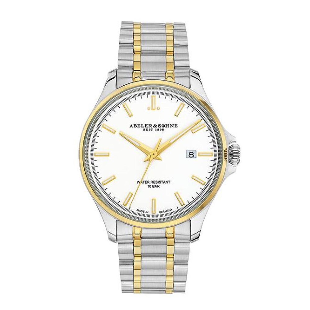ABELER & SÖHNE AS2061 Herren Armbanduhr Saphirglas 10ATM, bicolor