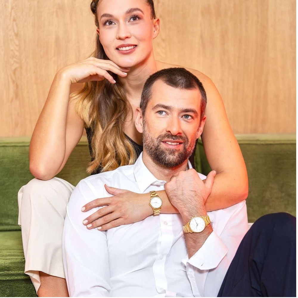 ABELER & SÖHNE AS2063 Herren Armbanduhr Goldfarben Saphirglas 10ATM