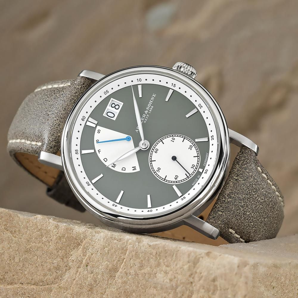 ABELER & SÖHNE AS2689 Herren Armbanduhr Day-Date Saphirglas Ronda-Werk