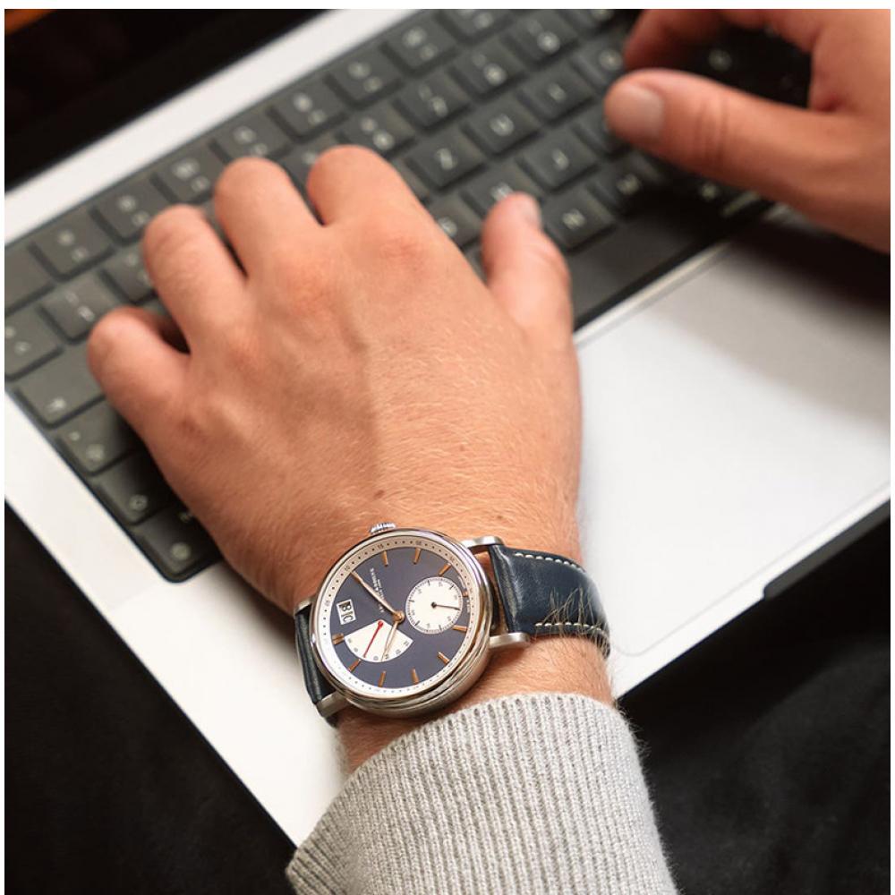 ABELER & SÖHNE AS2695 Herren Armbanduhr Day-Date Saphirglas Ronda-Werk