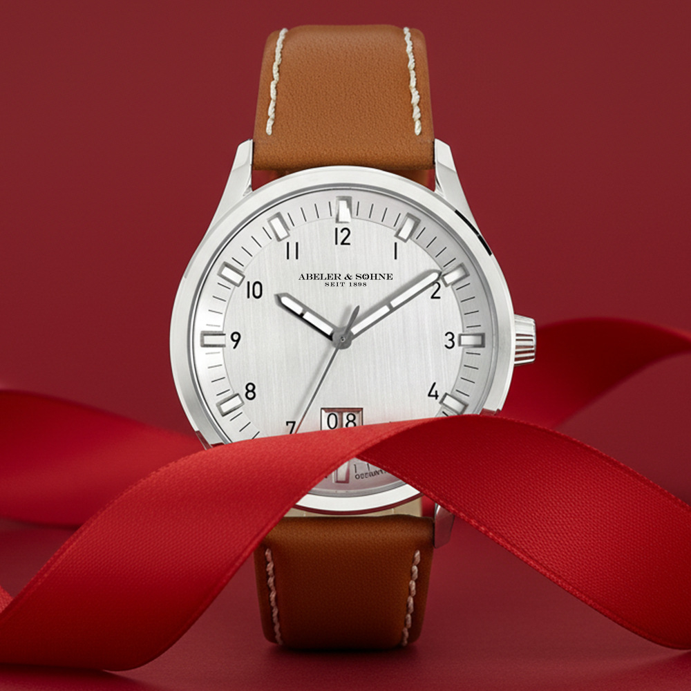 ABELER & SÖHNE AS3135 Herren Armbanduhr Saphirglas Ronda-Werk, Großdatum